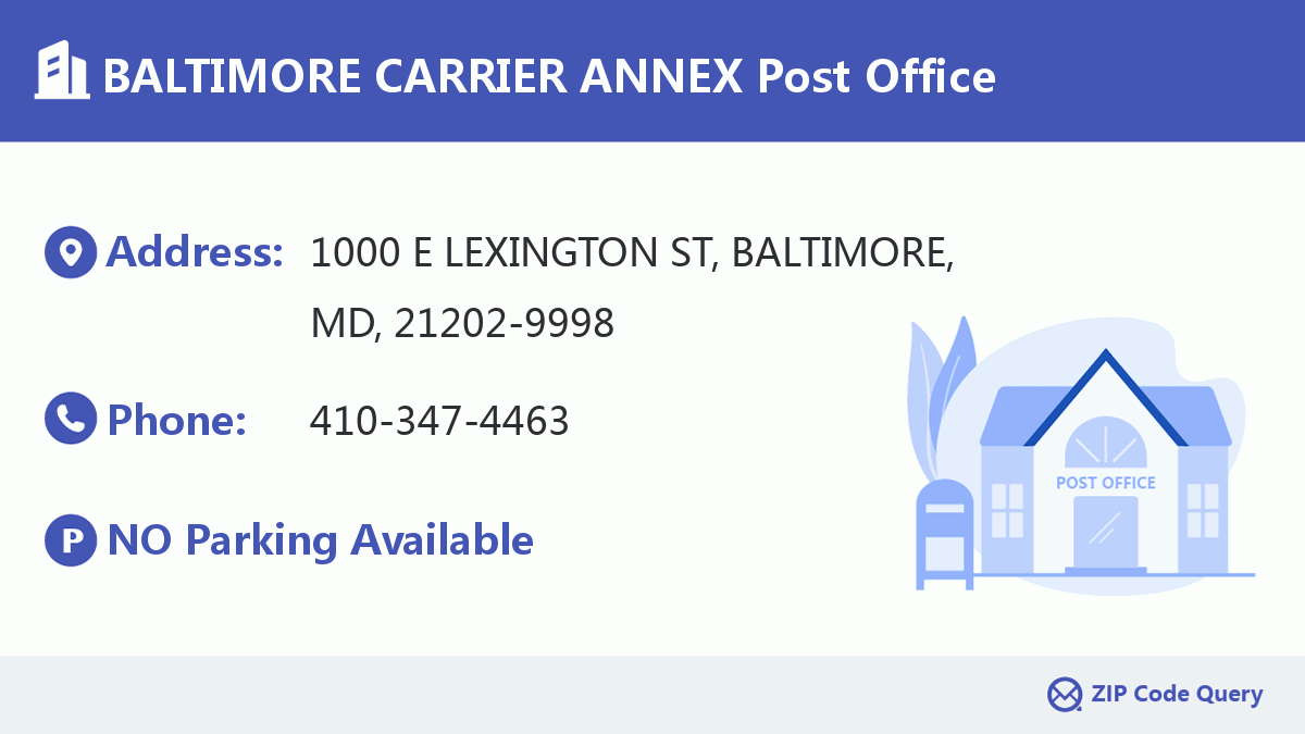 Post Office:BALTIMORE CARRIER ANNEX