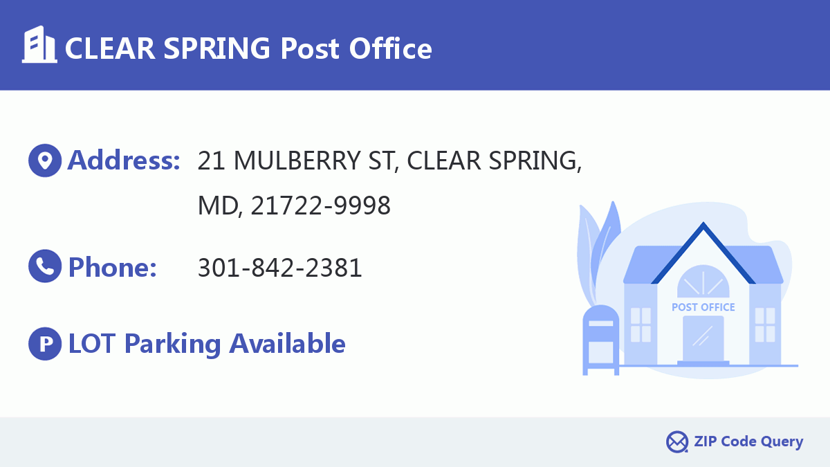Post Office:CLEAR SPRING