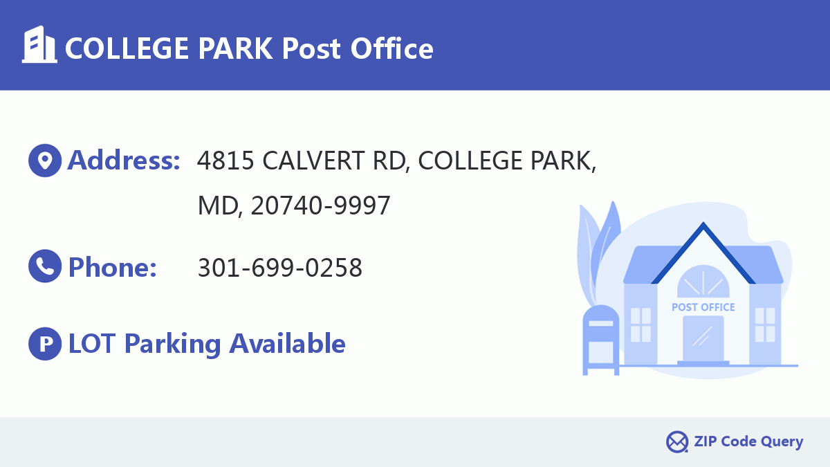 Post Office:COLLEGE PARK
