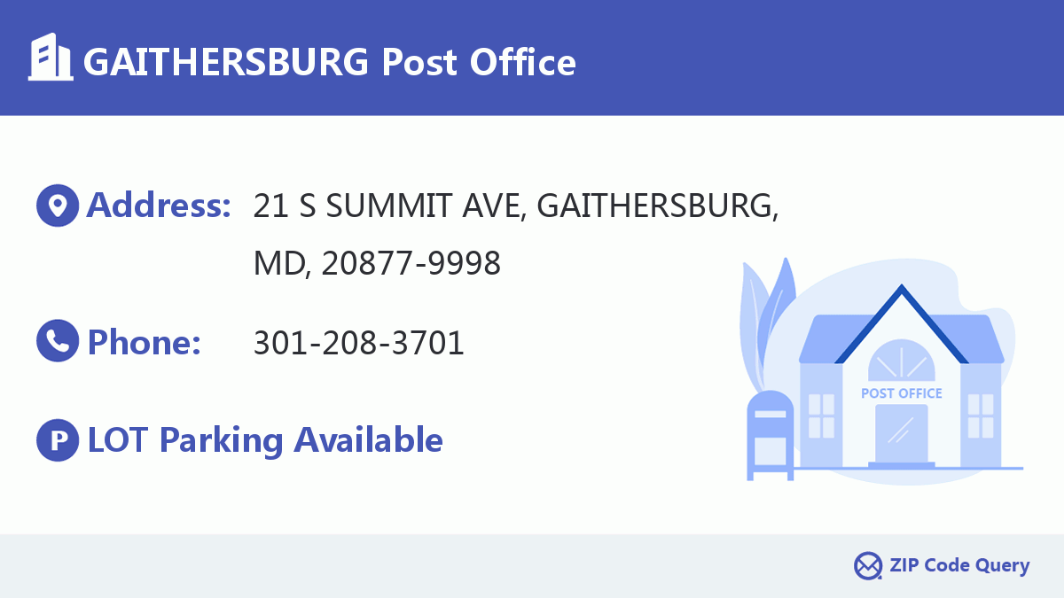 Post Office:GAITHERSBURG