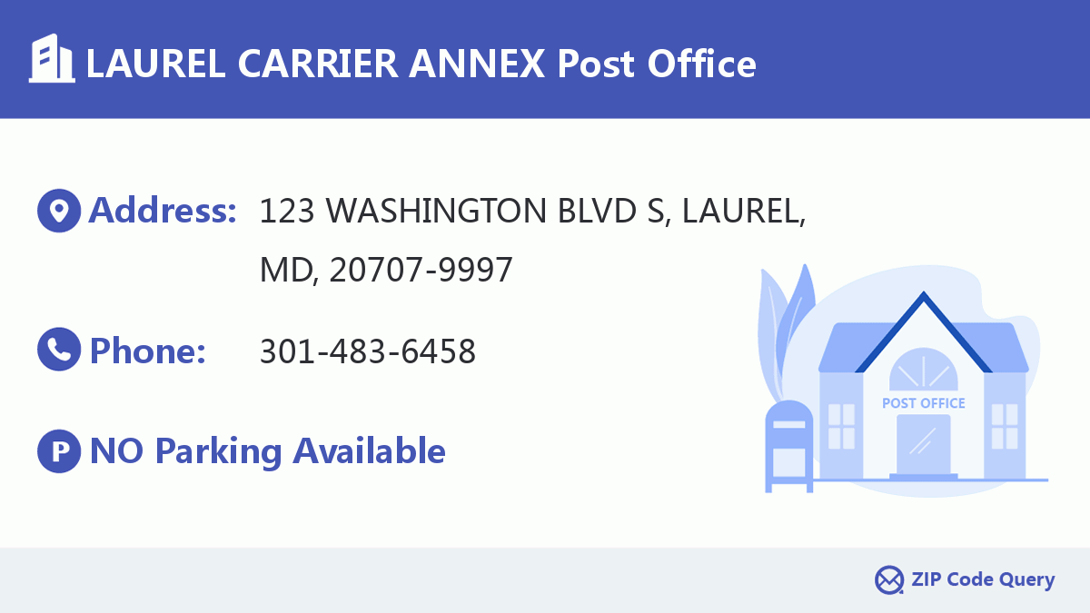 Post Office:LAUREL CARRIER ANNEX
