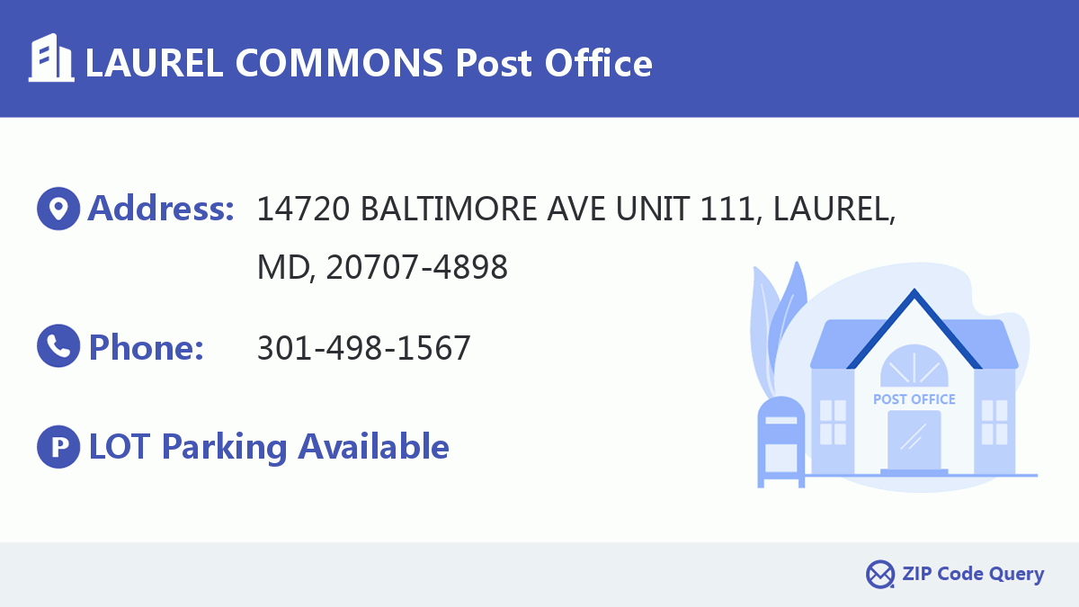 Post Office:LAUREL COMMONS