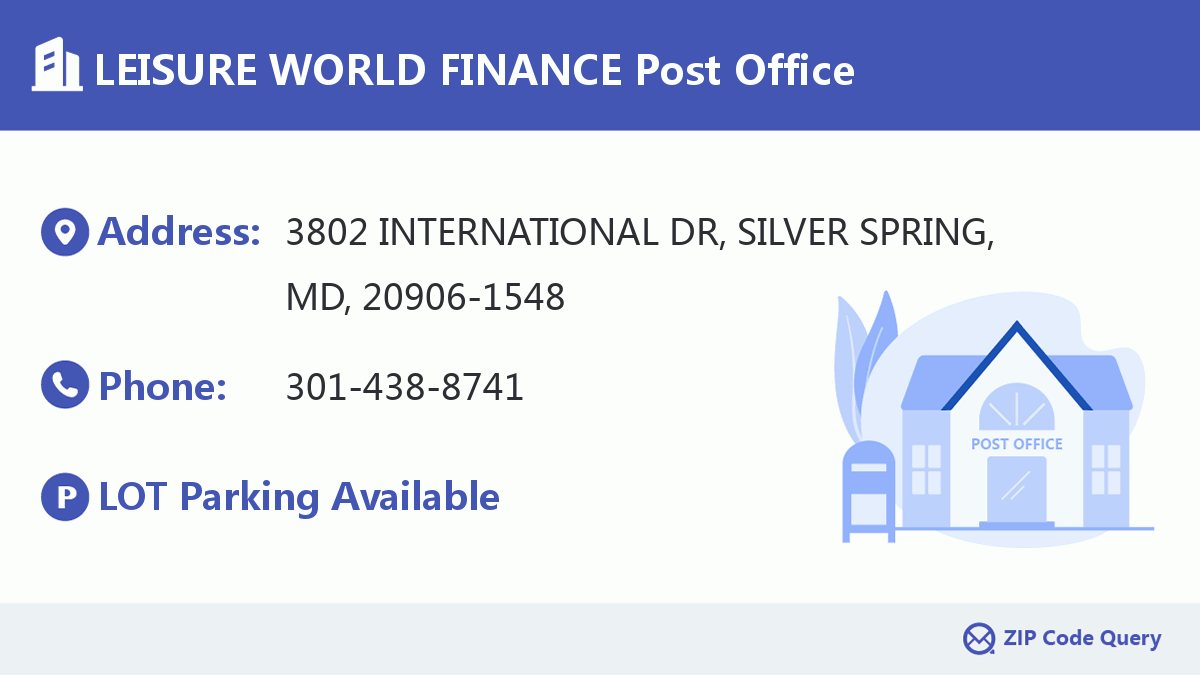 Post Office:LEISURE WORLD FINANCE