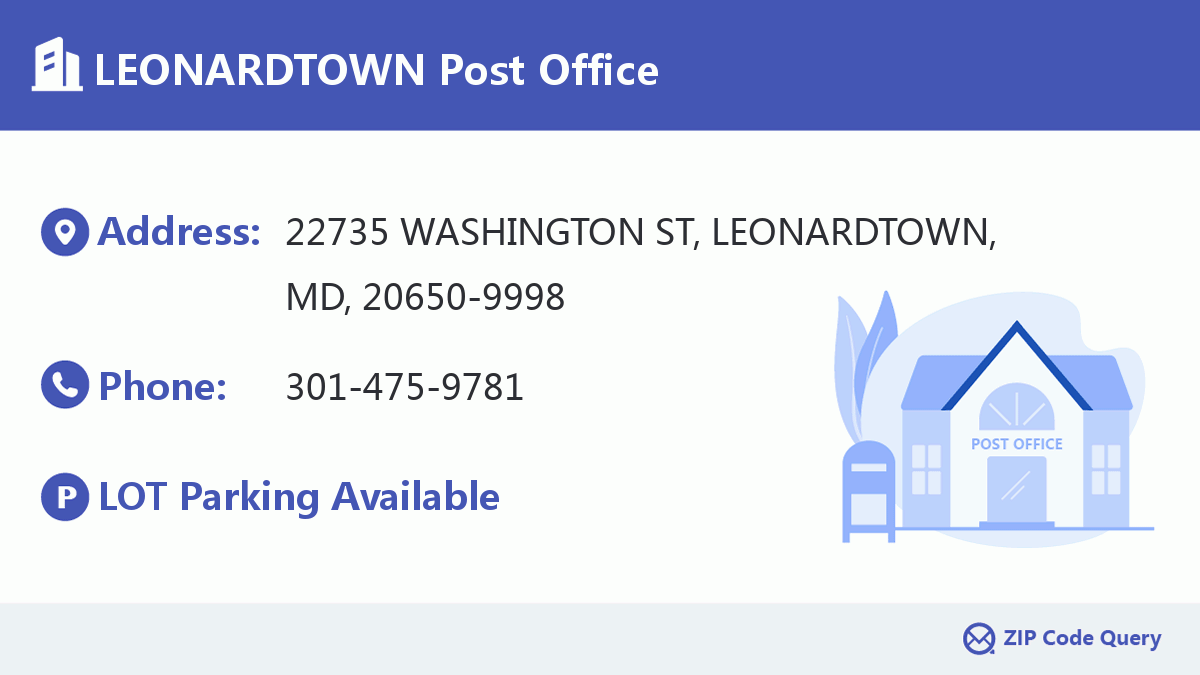 Post Office:LEONARDTOWN