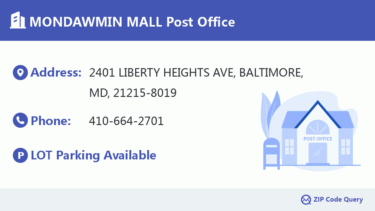 Post Office:MONDAWMIN MALL