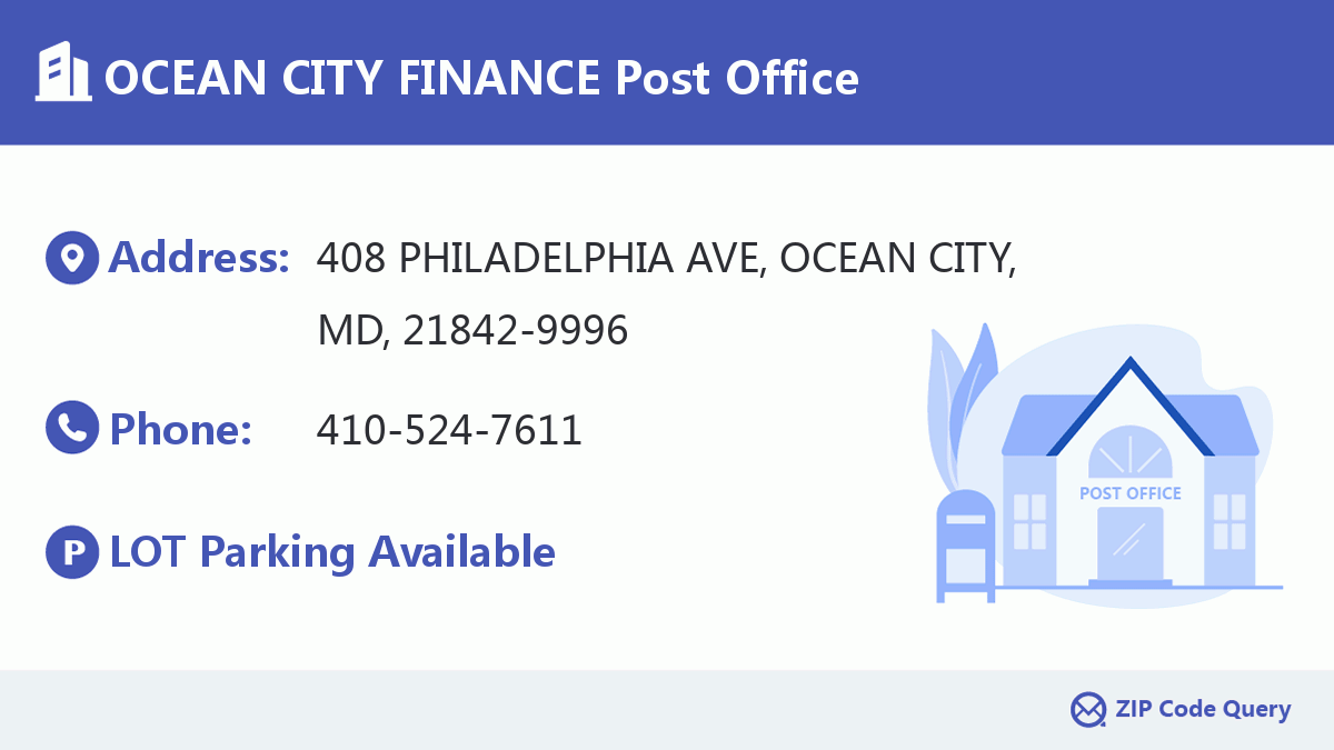 Post Office:OCEAN CITY FINANCE