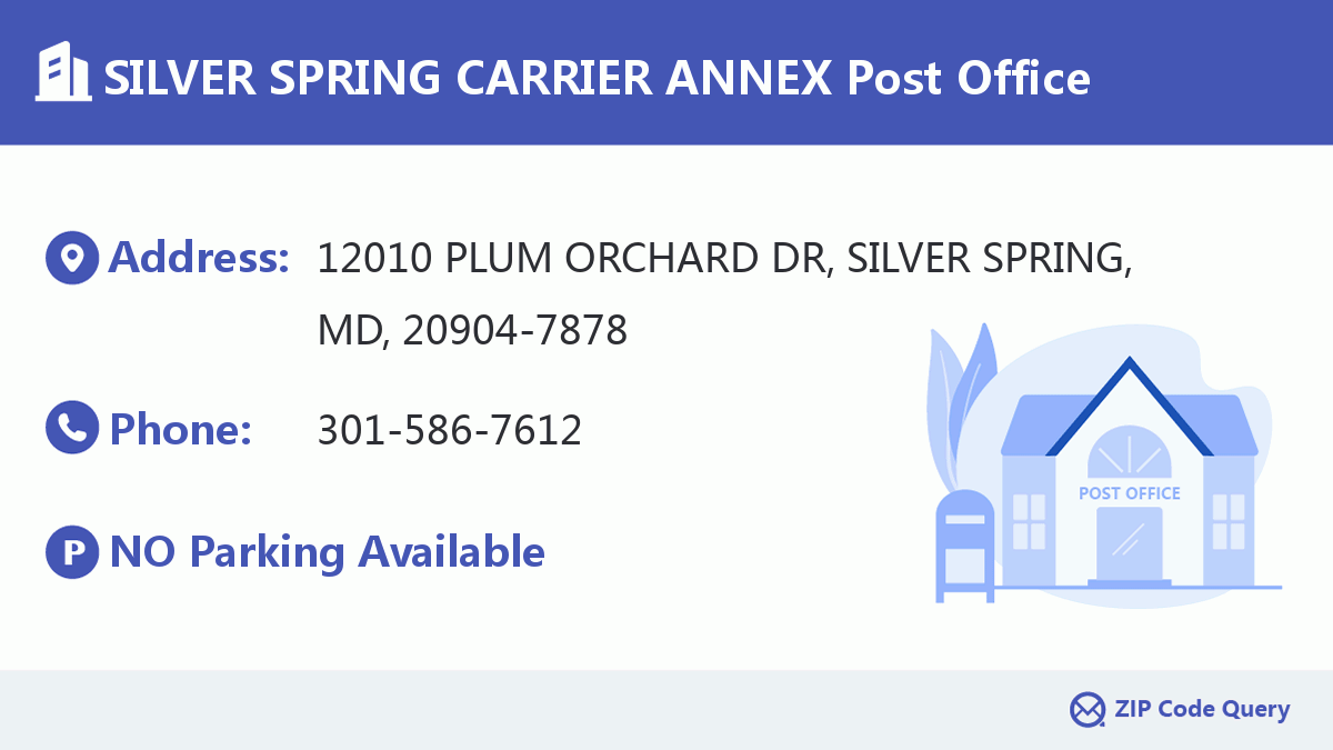 Post Office:SILVER SPRING CARRIER ANNEX