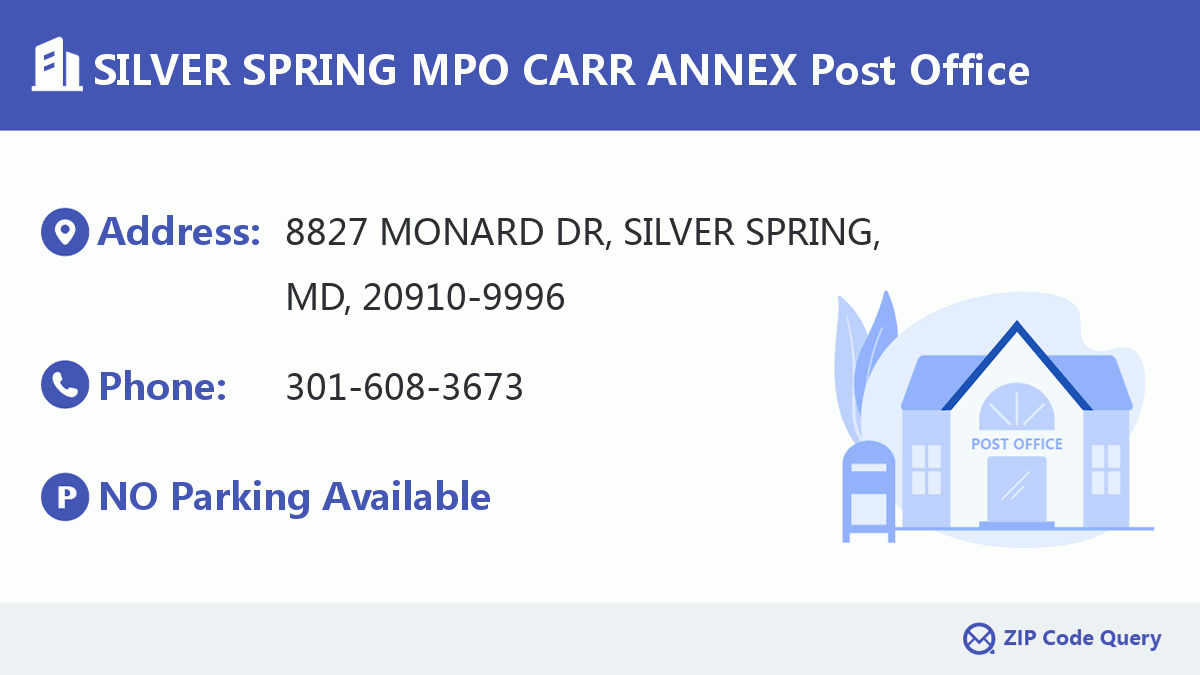 Post Office:SILVER SPRING MPO CARR ANNEX