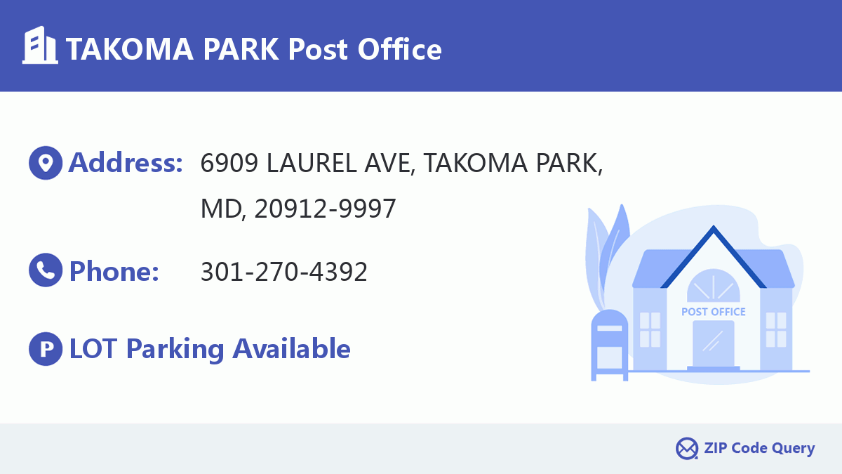 Post Office:TAKOMA PARK