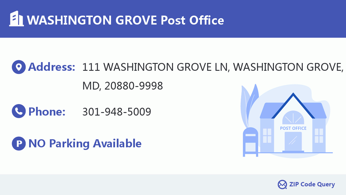 Post Office:WASHINGTON GROVE