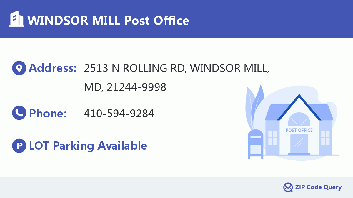 Post Office:WINDSOR MILL